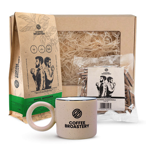 Set de regalo Coffee Broastery: café Brazil Mogiana + caramelos de leche con sabor a café + taza