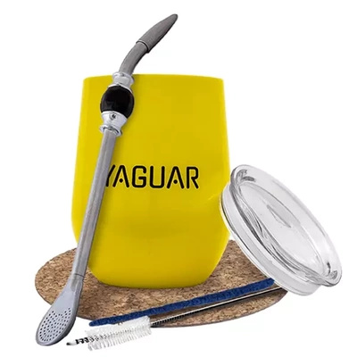 Juego de yerba mate TermoLid calabaza bombilla Yaguar