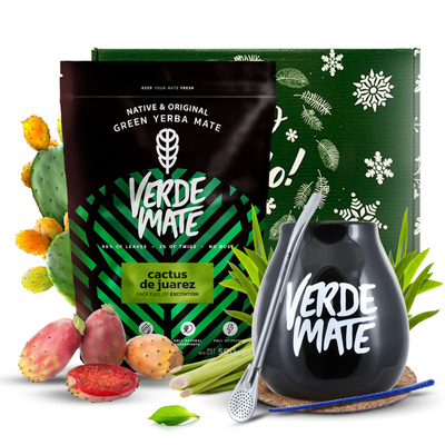Set de regalo de Yerba Mate Verde Mate Cactus 0,5kg