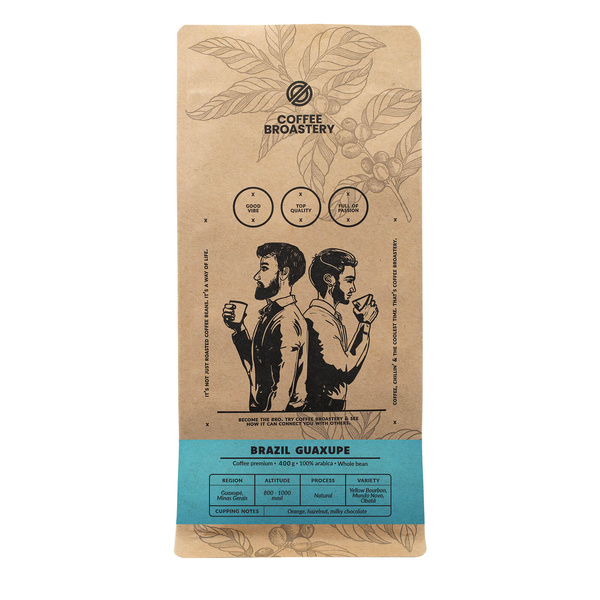 Bro Coffee Roastery - Café arábica en grano Brazil Guaxupe Premium 400 g