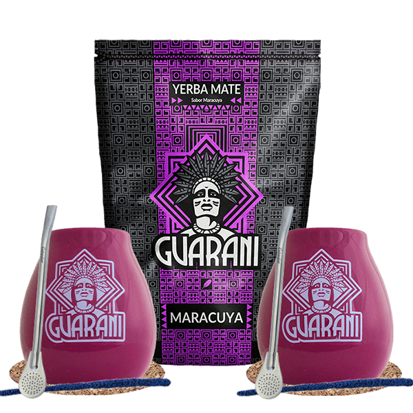 Yerba Mate Guarani Maracuya 500 g + Accesorios - set para dos