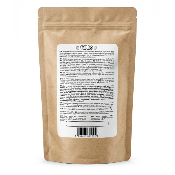 FiloLilo – Fresas liofilizadas (enteras) 20 g