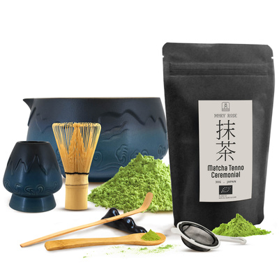 Set ceremonial para preparar té matcha: matcha BIO japonesa 30g + accesorios