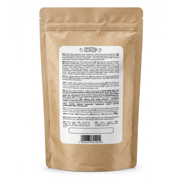 FiloLilo – Fresas liofilizadas (en rodajas) 20 g