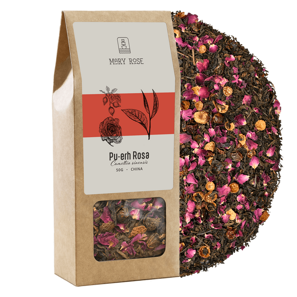 Mary Rose - Té Pu-erh Rosa - 50 g