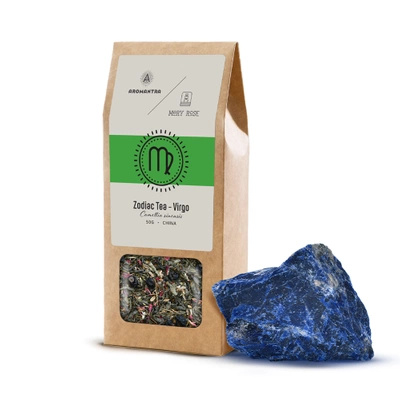 Set para Virgo: té del zodíaco + piedra mágica