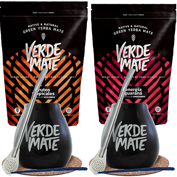 Conjunto Yerba Mate Bombilla Maté para dos 1kg