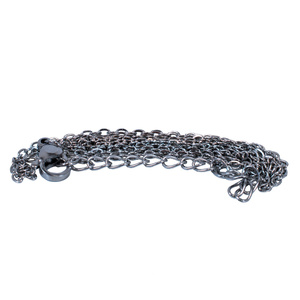 Colgante con turquesa negra en bolsa + cadena