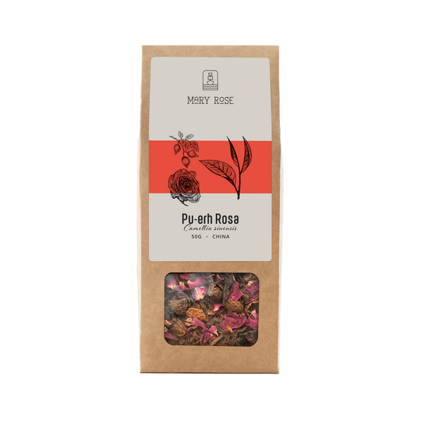 Mary Rose - Té Pu-erh Rosa - 50 g