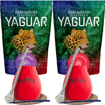 Conjunto Yerba Mate Maté Bombilla para dos 1kg