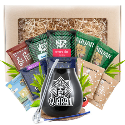 Set de regalo de Yerba Mate 10x50g 500g Calabaza + Bombilla