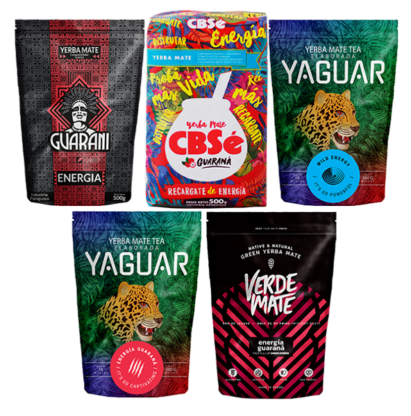 Yerba Mate Energia - varias marcas - 5 x 500 g