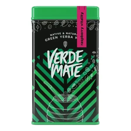 Yerbera – Lata metálica + Verde Mate Green Raspberry Vitality 0,5 kg