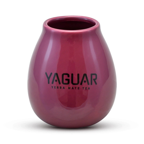 Calabaza de cerámica con logotipo Yaguar (morado) 350ml