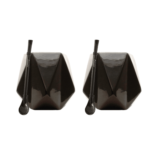 Yerba Mate Set de Accesorios: 2x Calabaza + 2x Bombilla