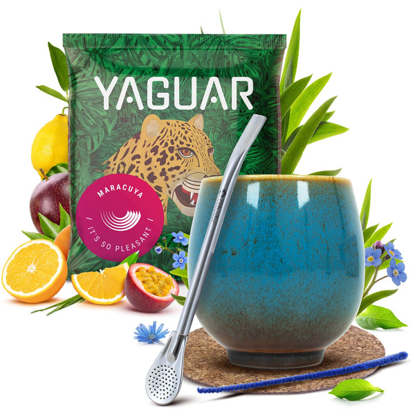 Juego de Yerba Mate 50g Calabaza + Bombilla