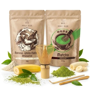 Set para Matcha Latte colorido: Matcha + White Matcha + accesorios