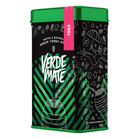 Yerbera – lata con Verde Mate Green Rosa 0,5kg 