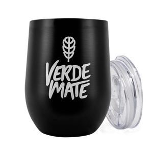 TermoLid – mate térmico para yerba mate con tapa – Verde Mate (negro) – 350 ml