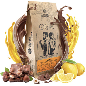 Bro Coffee Roastery - Café arábica en grano India Karnataka Premium 400 g