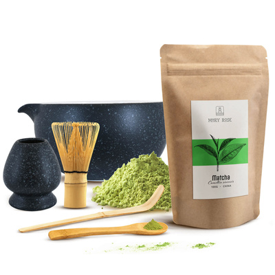 Juego para preparar té matcha: matcha 100g + accesorios