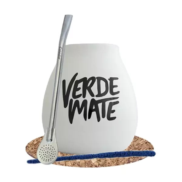 Set Calabaza Verde Mate + Bombilla