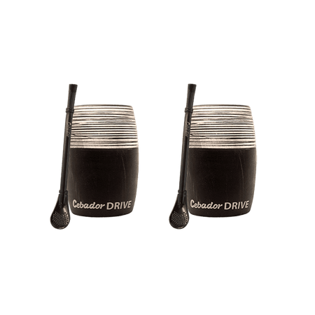 Yerba Mate Set de Accesorios: 2x Calabaza + 2x Bombilla