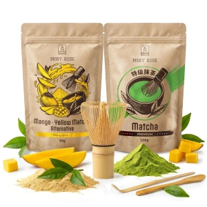 Set para Matcha Latte colorido: Matcha + Yellow Matcha + accesorios