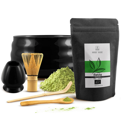Set PREMIUM para preparar té matcha: matcha BIO japonesa 30g + accesorios