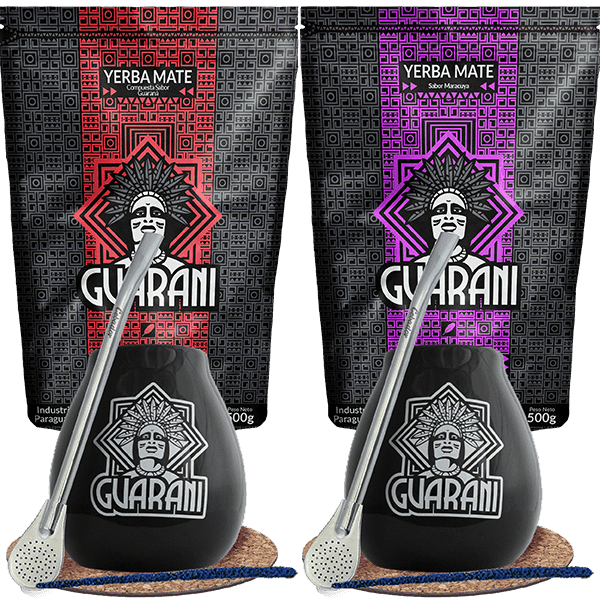 Conjunto Yerba Mate Guarani Bombilla Maté para dos