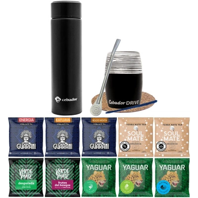 Juego de Yerba Mate Guarani 500g 10x50g Yerbomos