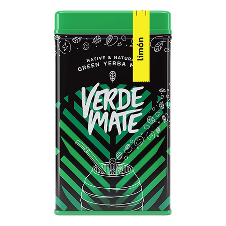 Yerbera – Lata metálica + Verde Mate Green Limón 0,5 kg
