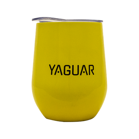 TermoLid – mate de acero inoxidable con tapa – Yaguar (amarillo) – 350 ml