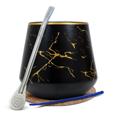 Set de accesorios para yerba mate: Calabaza + Bombilla