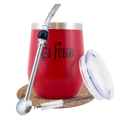 Set de yerba mate TERMOLID Rojo El Fuego PRO