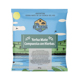Yerba Mate Rio Parana Set PARA DOS Calabaza Bombilla