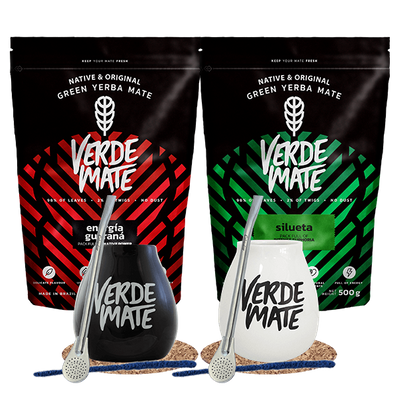 Set Yerba Verde Mate Silueta 500g + Energia 500g