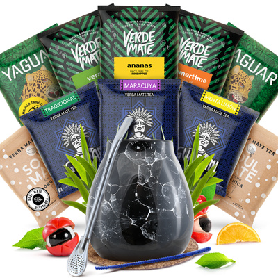 Set de inicio de Yerba Mate Calabaza Bombilla 10x50g