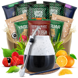 Juego de regalo de Yerba Mate calabaza bombilla 10x50g