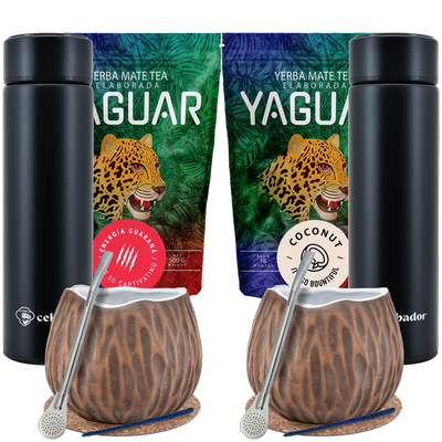 Yerba Mate Coco Termo Set para Dos 1000g