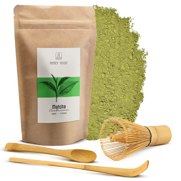 Set Matcha Tradicional 100g + Chasen + Chashaku