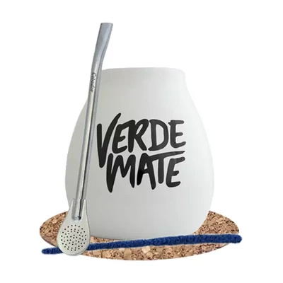 Set Calabaza Verde Mate + Bombilla