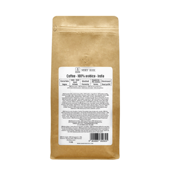 Mary Rose -  café arábica en grano - India Karnataka premium 1 kg