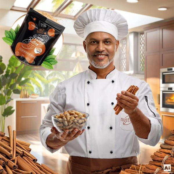 Nustino – Mantequilla de cacahuete en polvo – Cinnamon (sin azúcar añadido) 400 g