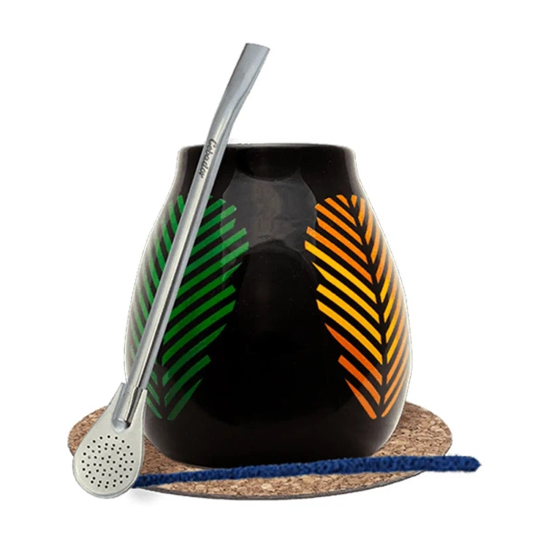 Set de Accesorios de Yerba Mate: Calabaza + Bombilla