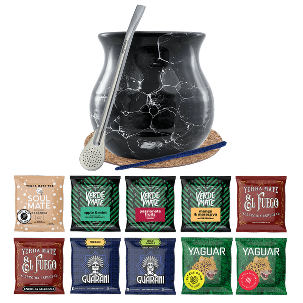 Yerba Mate Set 10x50g Calabaza Bombilla 500g
