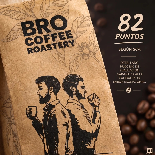 Bro Coffee Roastery – Café arábica en grano Amico dall'Italia Espresso Roast 1 kg