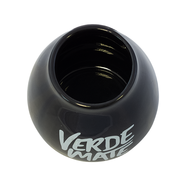 Calabaza de cerámica con "Verde Mate" logo - 350 ml - negra