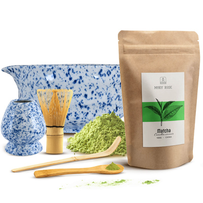 Juego para preparar té matcha: matcha 100g + accesorios