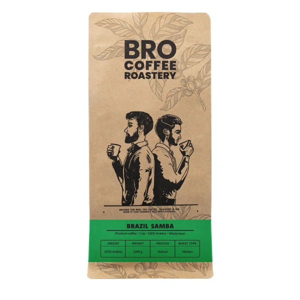 Bro Coffee Roastery – Café arábica en grano Brazil Samba Premium 1 kg